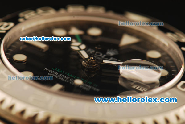 Rolex GMT Master II Automatic Movement ETA Coating Case with Black Bezel and Green Second Hand - Click Image to Close
